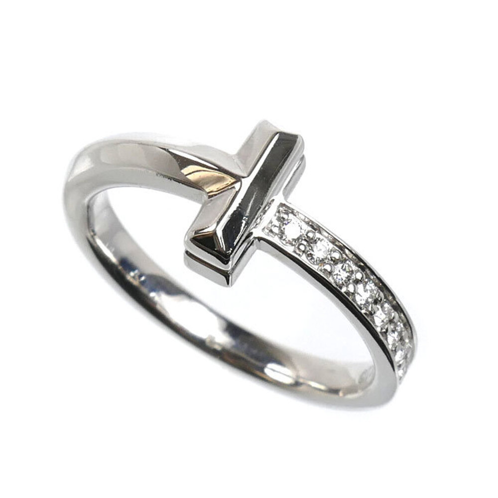TIFFANY & CO. 18k Silver Diamond Ring